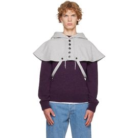 Dries Van Noten Dries Van Noten Gray Cape Hoodie