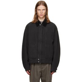 Dries Van Noten Dries Van Noten Gray Contrast Collar Jacket