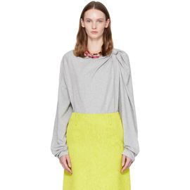 Dries Van Noten Dries Van Noten Gray Cotton Jersey T-shirt