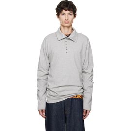 Dries Van Noten Dries Van Noten Gray Cotton Polo