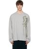 Dries Van Noten Dries Van Noten Gray Embroidered Cotton T-shirt - 1