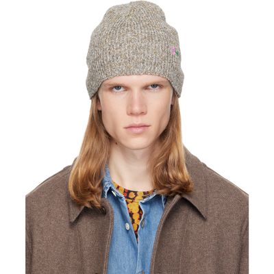 Dries Van Noten Dries Van Noten Gray Floral Beanie