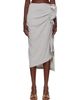 Dries Van Noten Dries Van Noten Gray Gathered Midi Skirt - 1