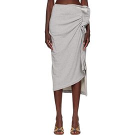 Dries Van Noten Dries Van Noten Gray Gathered Midi Skirt