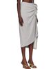 Dries Van Noten Dries Van Noten Gray Gathered Midi Skirt - 2