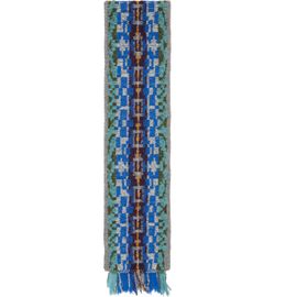 Dries Van Noten Dries Van Noten Gray Jacquard Wool Scarf