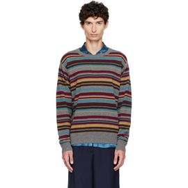 Dries Van Noten Dries Van Noten Gray Striped Sweater