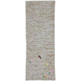 Dries Van Noten Dries Van Noten Gray Wool & Cashmere Scarf