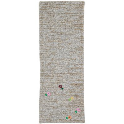 Dries Van Noten Dries Van Noten Gray Wool & Cashmere Scarf