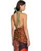 Dries Van Noten Dries Van Noten Green & Brown Jacquard Wrap Top - 3