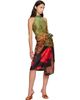 Dries Van Noten Dries Van Noten Green & Brown Jacquard Wrap Top - 4