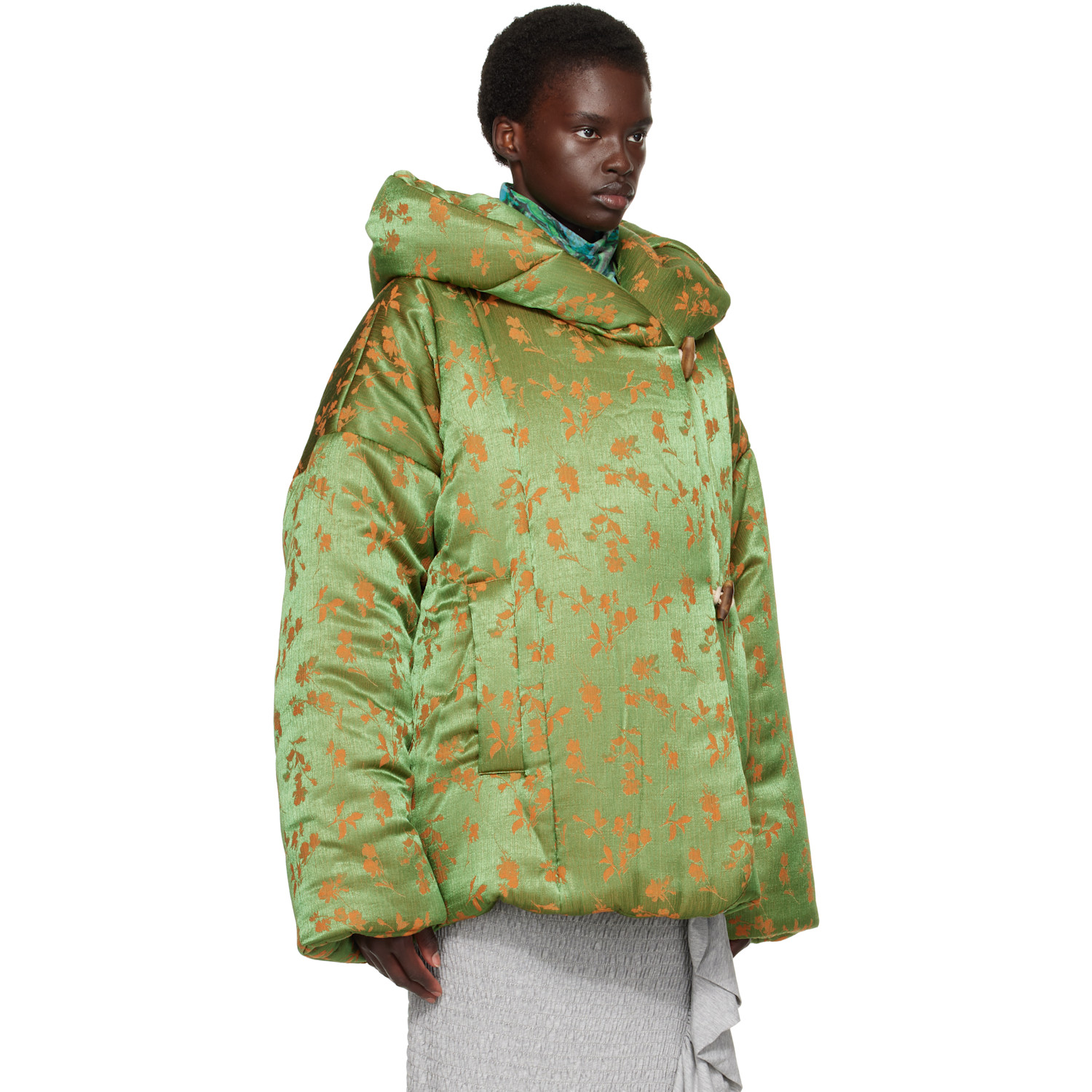 Dries Van Noten - Green & Orange Floral Jacket