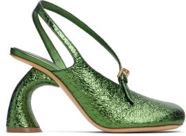 Dries Van Noten Dries Van Noten Green Cutout Heels
