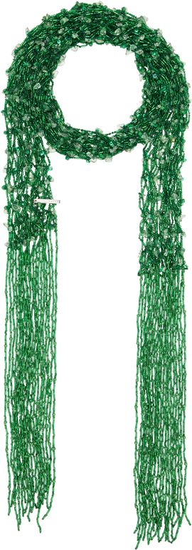 Dries Van Noten Dries Van Noten Green Embroidered Necklace Scarf
