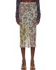 Dries Van Noten Dries Van Noten Green Jacquard Midi Skirt - 1