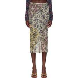 Dries Van Noten Dries Van Noten Green Jacquard Midi Skirt