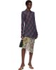Dries Van Noten Dries Van Noten Green Jacquard Midi Skirt - 4