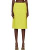 Dries Van Noten Dries Van Noten Green Matelassé Midi Skirt - 1