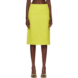 Dries Van Noten Dries Van Noten Green Matelassé Midi Skirt