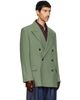 Dries Van Noten Dries Van Noten Green Oversized Wool Blazer - 2