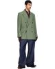 Dries Van Noten Dries Van Noten Green Oversized Wool Blazer - 4