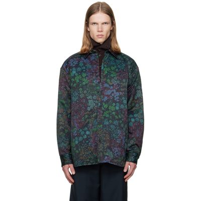 Dries Van Noten Dries Van Noten Green Padded Floral Overshirt