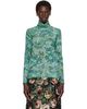 Dries Van Noten Dries Van Noten Green Paisley Turtleneck - 1