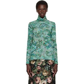 Dries Van Noten Dries Van Noten Green Paisley Turtleneck