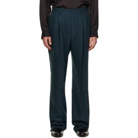 Dries Van Noten Dries Van Noten Green Pleated Wool Trousers