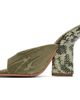 Dries Van Noten Dries Van Noten Green Velvet Heeled Sandals - 3