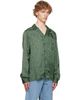 Dries Van Noten Dries Van Noten Green Viscose Twill Shirt - 2