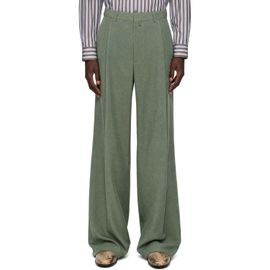 Dries Van Noten Dries Van Noten Green Wool Trousers