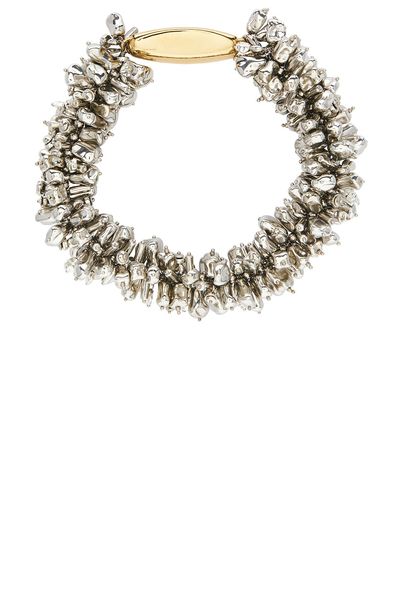 Dries Van Noten Dries Van Noten Handmade Bead Embroidered Metal Plate Necklace