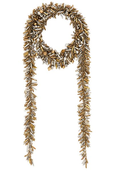Dries Van Noten Dries Van Noten Handmade Bead Embroidered Scarf Necklace