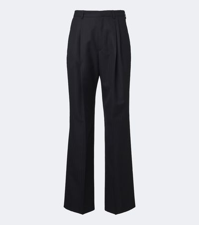 Dries Van Noten Dries Van Noten Herringbone pleated wool wide-leg pants