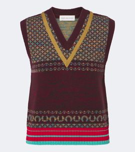 Dries Van Noten Dries Van Noten Jacquard cashmere and wool vest