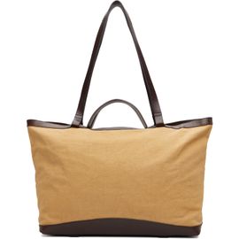 Dries Van Noten Dries Van Noten Khaki & Brown Canvas Tote