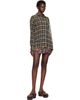 Dries Van Noten Dries Van Noten Khaki & Navy Pleated Shirt - 4