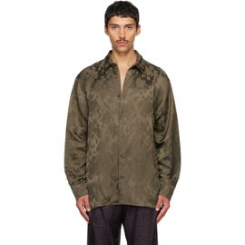 Dries Van Noten Dries Van Noten Khaki Brocade Shirt