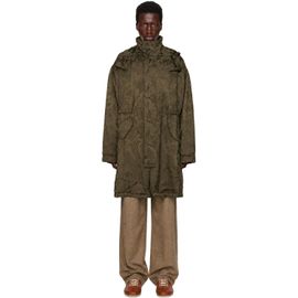 Dries Van Noten Dries Van Noten Khaki Jacquard Coat