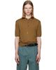 Dries Van Noten Dries Van Noten Khaki Knit Wool Polo - 1