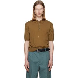 Dries Van Noten Dries Van Noten Khaki Knit Wool Polo