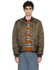 Dries Van Noten Dries Van Noten Khaki Pattern Bomber Jacket - 1