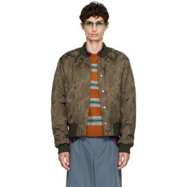 Dries Van Noten Dries Van Noten Khaki Pattern Bomber Jacket