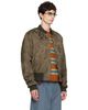 Dries Van Noten Dries Van Noten Khaki Pattern Bomber Jacket - 2