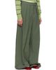 Dries Van Noten Dries Van Noten Khaki Wide Pleated Trousers - 2