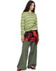 Dries Van Noten Dries Van Noten Khaki Wide Pleated Trousers - 4