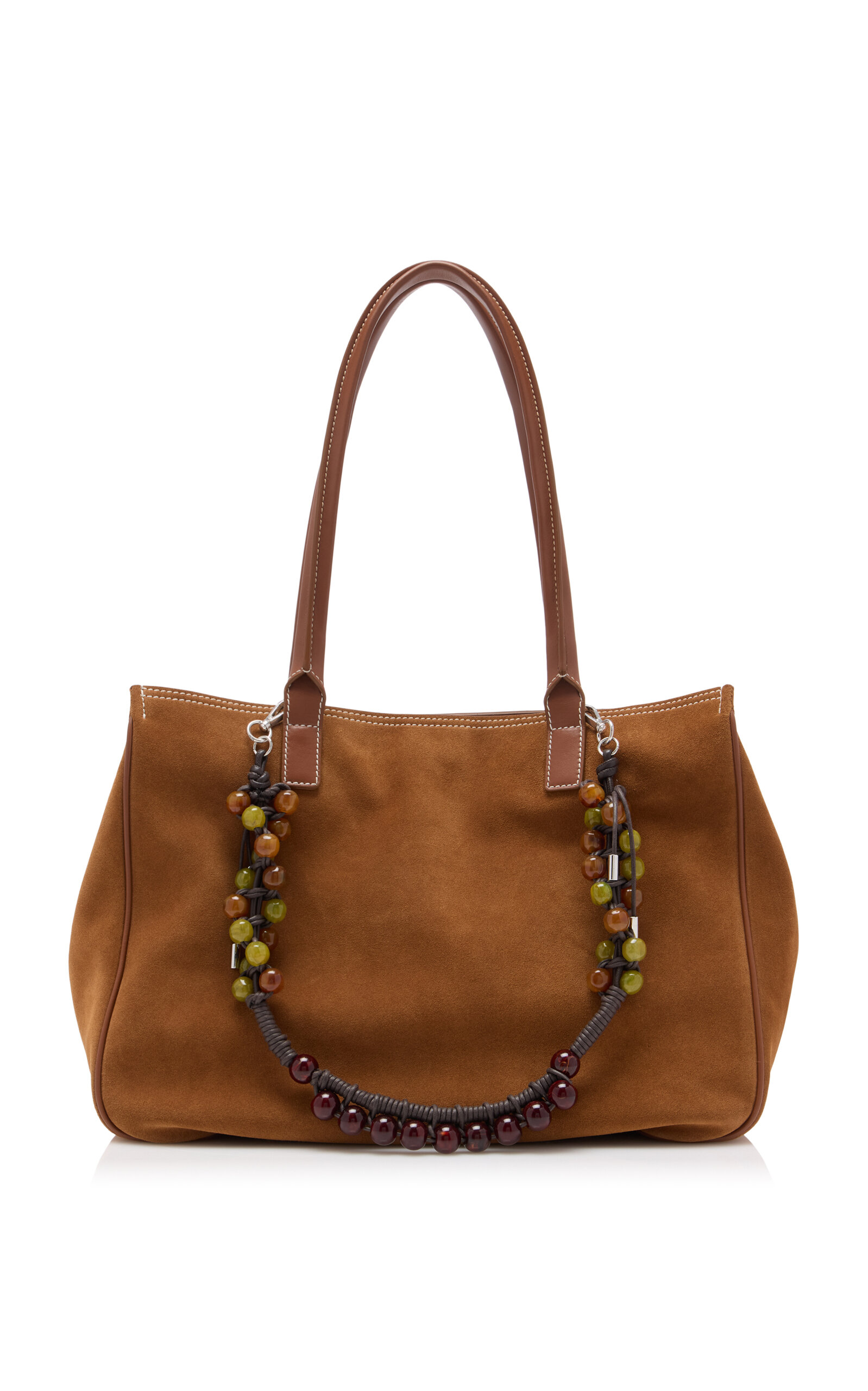 Dries Van Noten Dries Van Noten Large Dustin Tote with Beaded Charm Handle