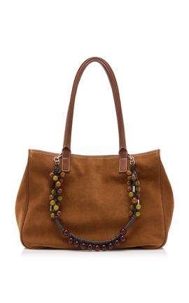 Dries Van Noten Dries Van Noten Large Dustin Tote with Beaded Charm Handle