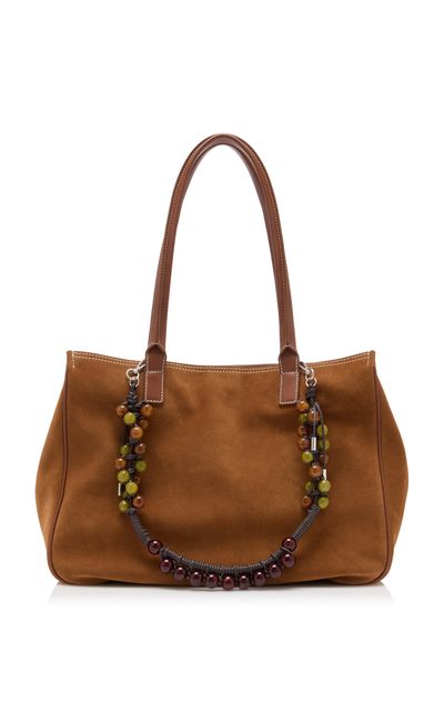 Dries Van Noten Dries Van Noten Large Dustin Tote with Beaded Charm Handle